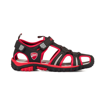Sandali da ragazzo Ducati neri e rossi con logo Ducati, Brand, SKU k287000033, Immagine 0